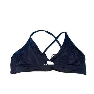 Shade & Shore Longline Underwire Bikini Top - Black - Size 34D